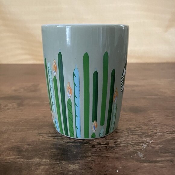 Starbucks Mug Green 2021 Happy Birthday Candles Ceramic 10 oz Coffee Cup Siren - Picture 4 of 8